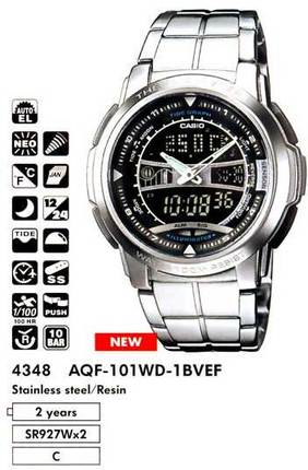 Годинник CASIO AQF-101WD-1BVEF