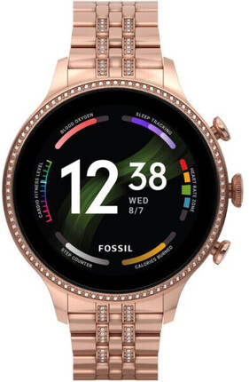 Смарт-годинник Fossil Gen 6 Rose Gold-Tone Stainless Steel (FTW6077)