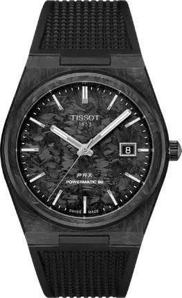 Часы Tissot PRX Powermatic 80 Carbon 40mm T137.907.97.201.00