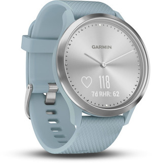 Смарт-часы Garmin vivomove HR Sport Silver Stainless Steel Bezel with Sea Foam Case and Silicone Band (010-01850-08)