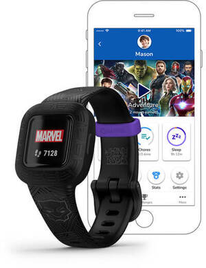 Смарт-годинник Garmin Vivofit Jr. 3 Marvel Black Panther (010-02441-10)