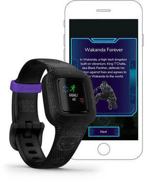 Смарт-годинник Garmin Vivofit Jr. 3 Marvel Black Panther (010-02441-10)