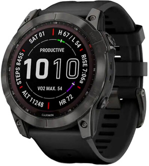 Смарт-часы Garmin fenix 7X Sapphire Solar Edition Carbon Gray DLC Titanium with Black Band (010-02541-11)