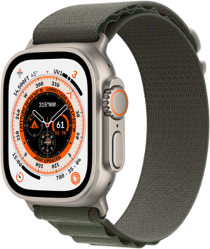 Смарт-годинник Apple Watch Ultra GPS + Cellular 49mm Titanium Case with Green Alpine Loop L (MQFP3UL/A)