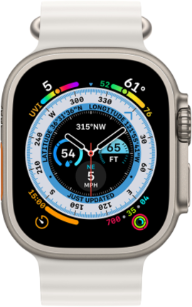 Смарт-годинник Apple Watch Ultra GPS + Cellular 49mm Titanium Case with White Ocean Band (MNHF3UL/A)