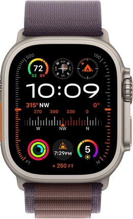 Смарт-годинник Apple Watch Ultra 2 GPS + Cellular 49mm Titanium Case with Indigo Alpine Loop - Large (MREW3UL/A)