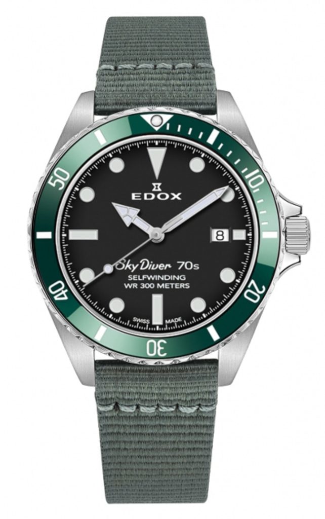 

Часы EDOX 80115 3VM NN ( VD nato) Skydiver 70s 42mm, 1712