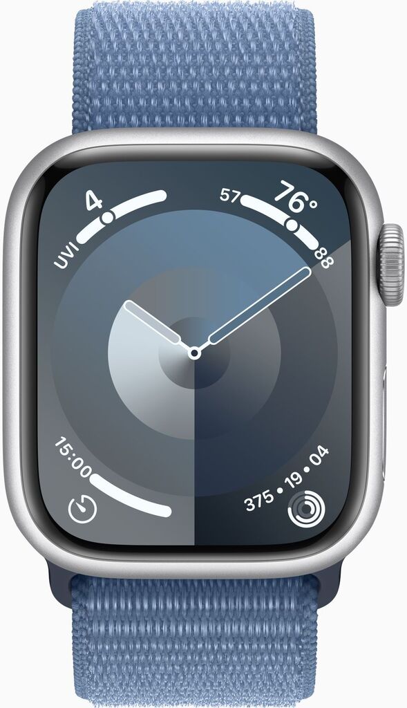 

Смарт-часы Apple Watch Series 9 GPS 41mm Silver Aluminium Case with Winter Blue Sport Loop, MR923QP/A